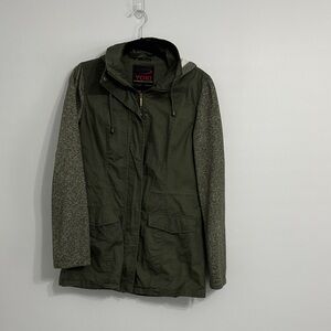 Yoki Army Green Jacket with Heather Green Sleeves